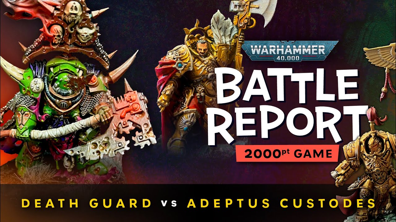 Gross vs Gold! Death Guard vs Adeptus Custodes — Warhammer 10th Edition 40k 2000 point Battle Report