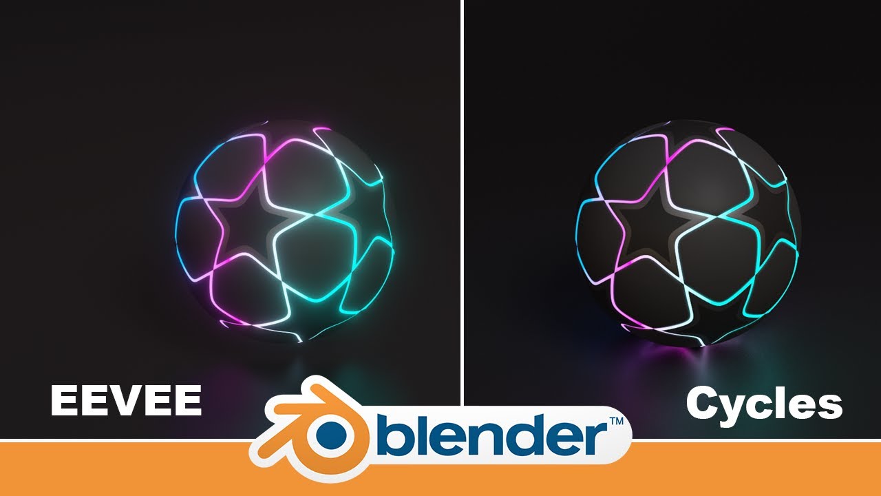 Making a glowing Champions League Ball in Blender 2.8