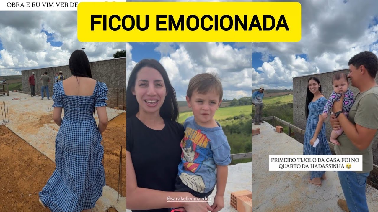 ANA VITÓRIA RECEBEU VISITA DA SARA NA CASA NOVA + COMEÇOU LEVANTAR AS PAREDES 