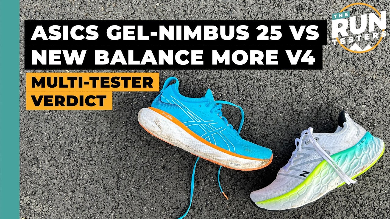Asics Gel-Nimbus 25 vs New Balance More v4: Which is the best max-cushioned shoe?