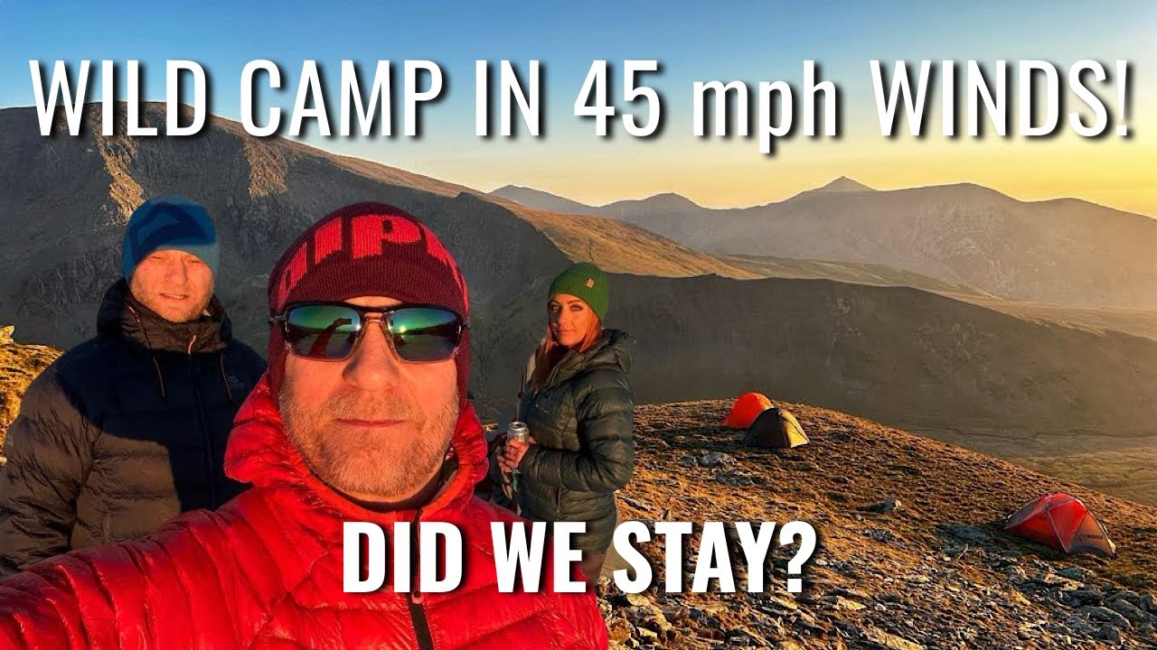 WILD Camping In BRUTAL 45 mph WINDS - SNOWDONIA - YR ELEN