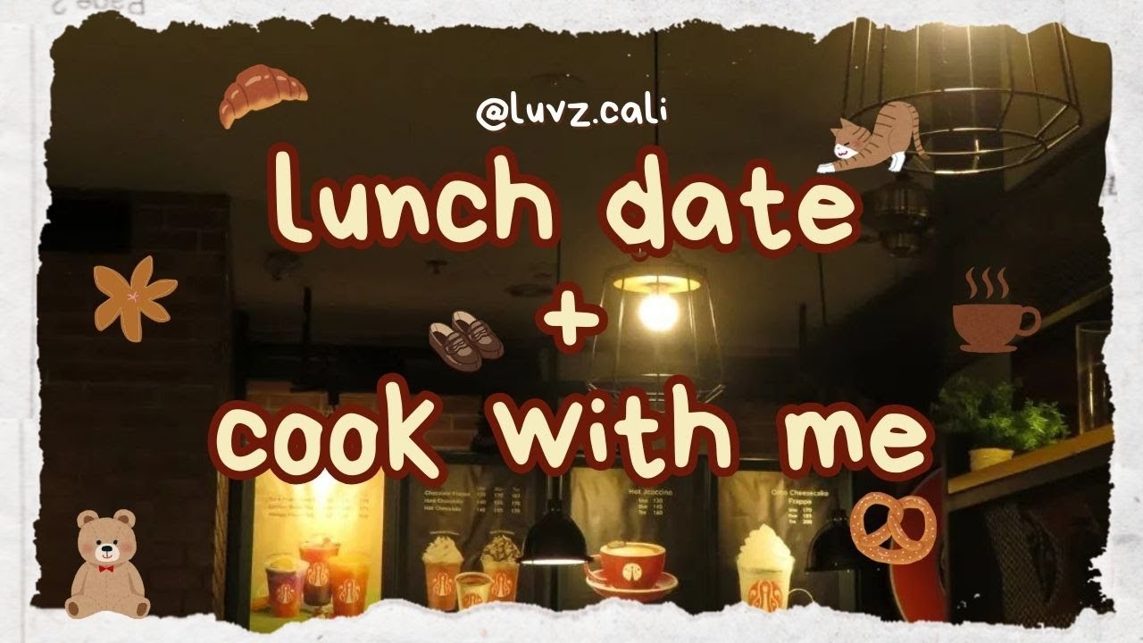 lunch date + cook with me🪻🍩