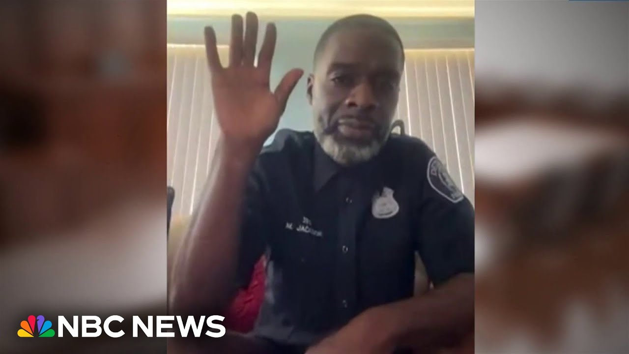 Police officer appears to be without pants in virtual court