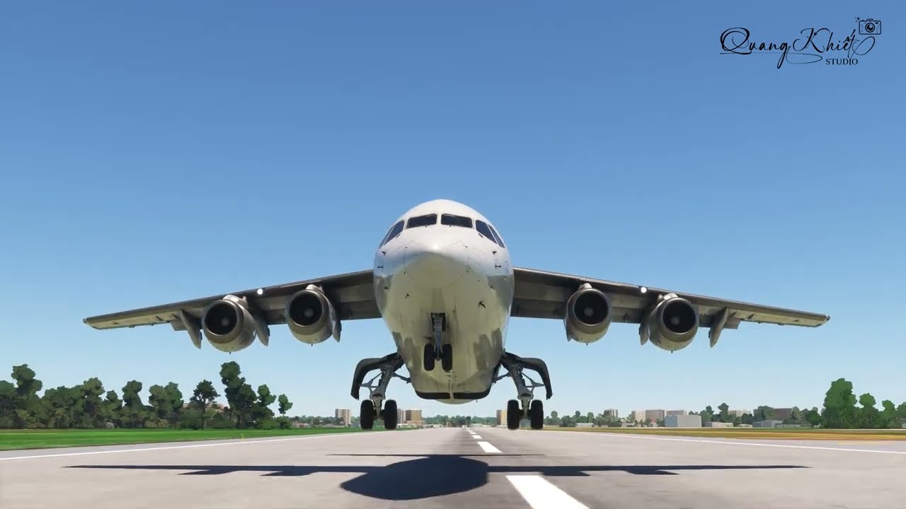 Justflight Aricat RJ 100 ( Clip 2) Request Refueling, Boarding, Engine starter, Push-back and fly.
