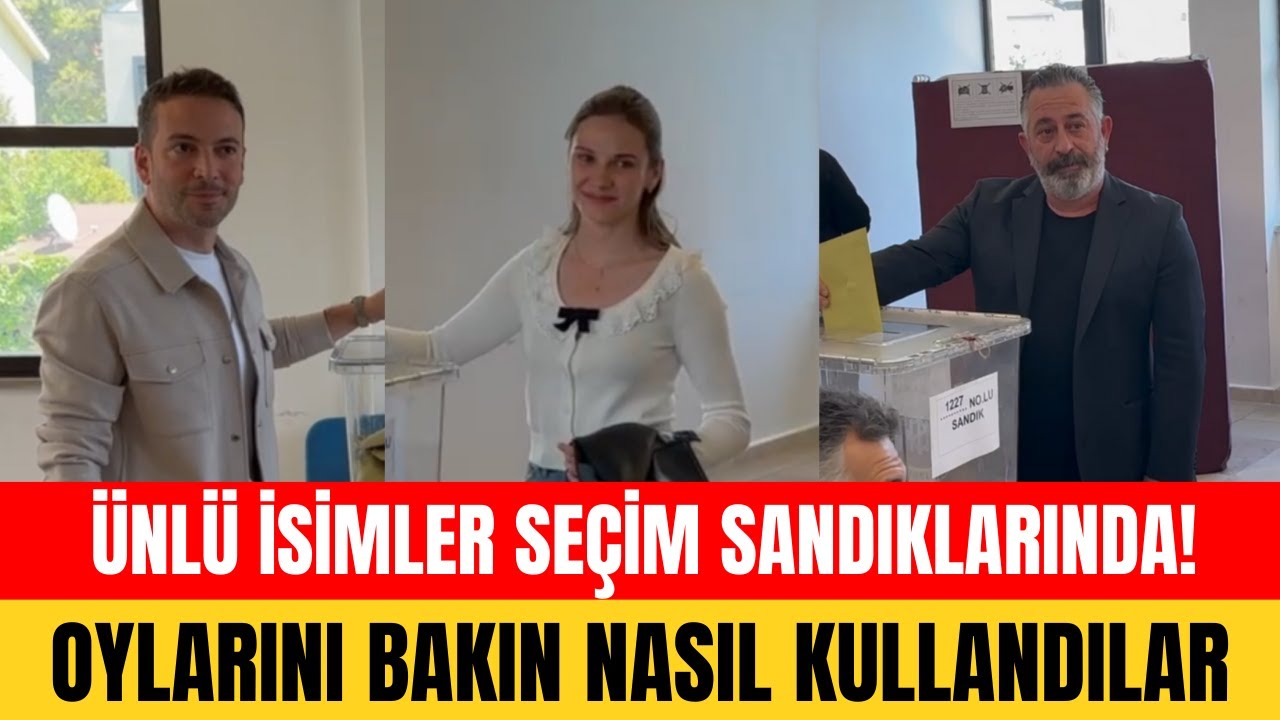 Ünlüler oyunu kullandı! Cem Yılmaz, Oğuzhan Koç ve Alina Boz sandık başında!