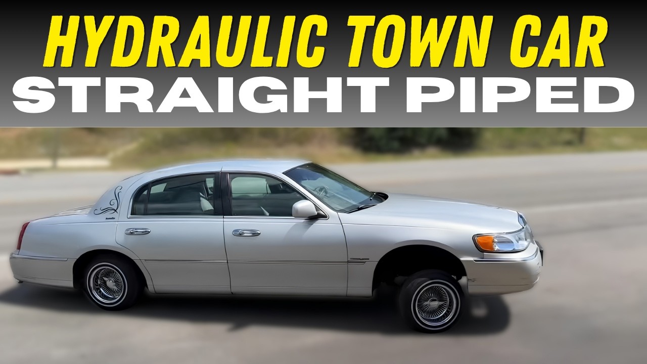 Lincoln Town Car 1999 на гидравлике, мотор 4.6L V8 и прямоточный выхлоп!