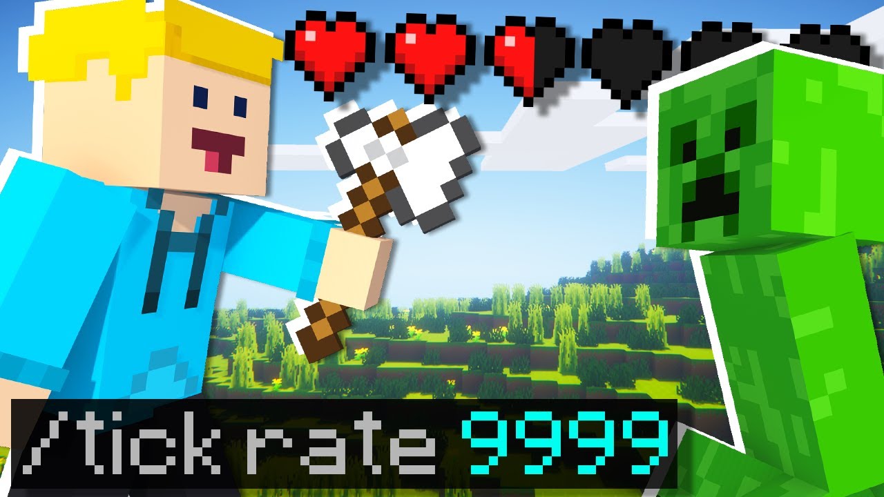 Minecraft... Men Spelet Går Snabbare Varje Gång Jag Tar Skada
