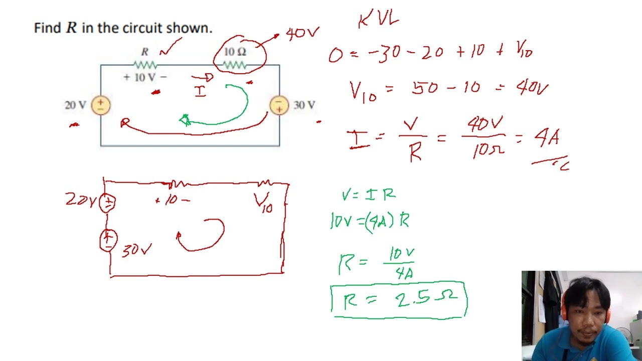 Solving Circuits using KVL, KCL and Ohm's LAW