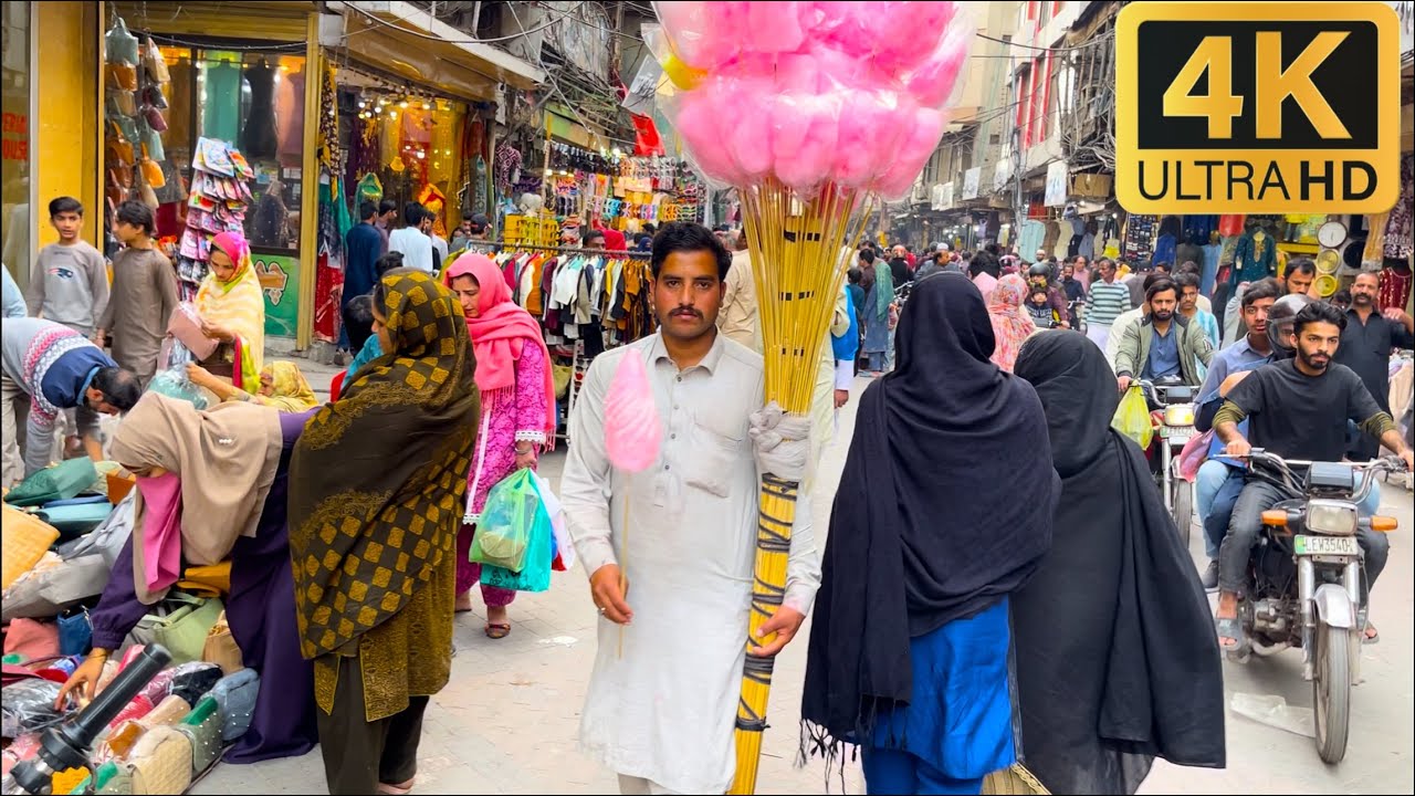 Eid Shopping In Chaotic Markets Of Lahore, Pakistan || Insane 4K Walking Tour Of Lahore In Ramadan