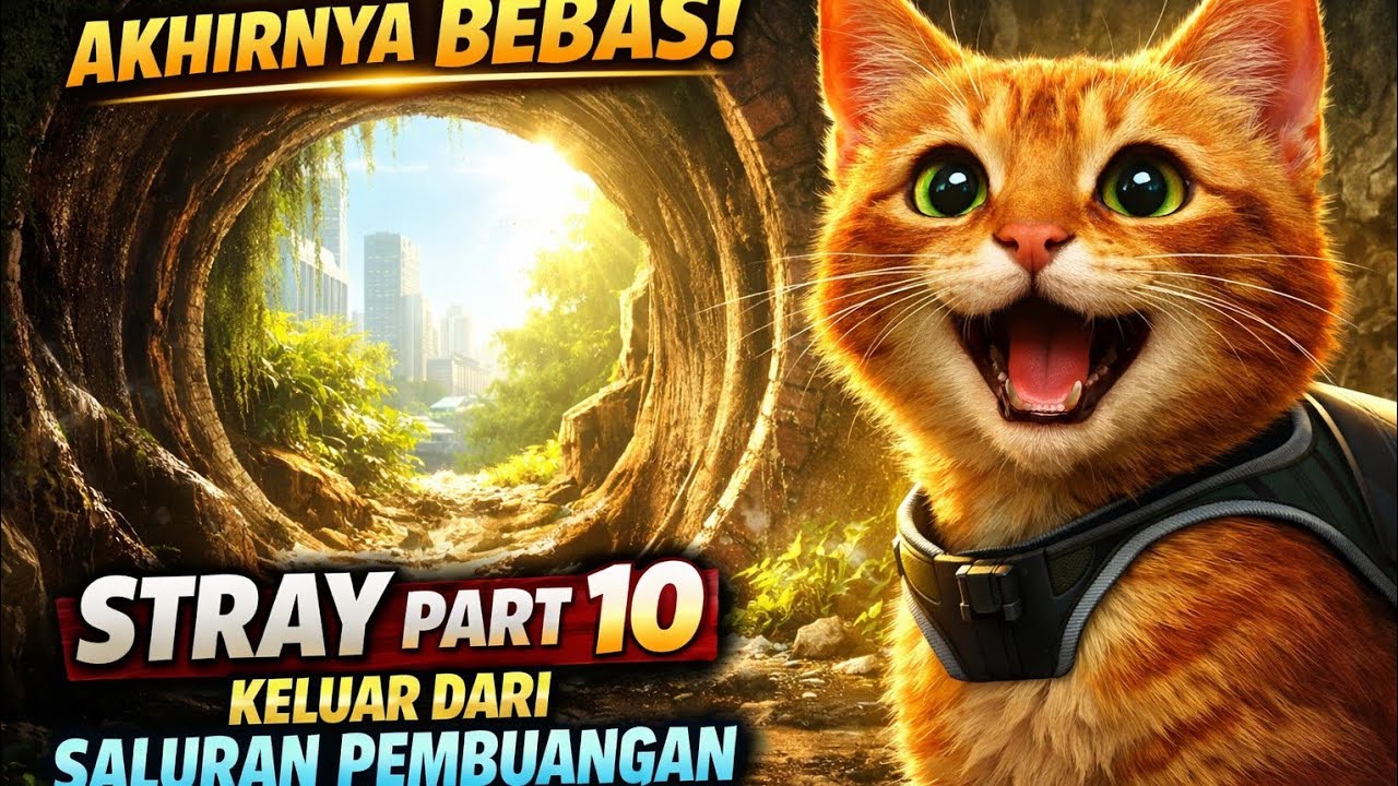 Stray Part 10 – Perjuangan Keluar dari Saluran Pembuangan | Kisah Kucing Paling Sedih