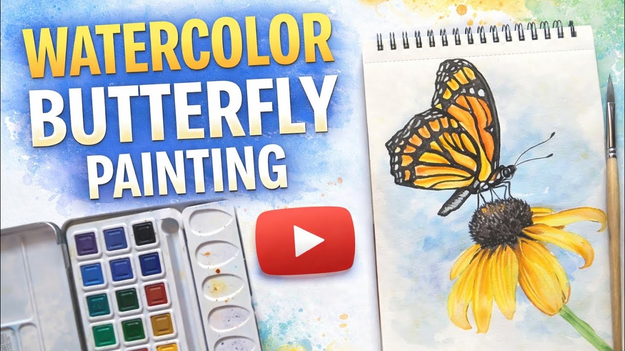 Beautiful 🦋 butterfly drawing and colouring full tutorial#youtubevideo #painting #tutorial #drawing