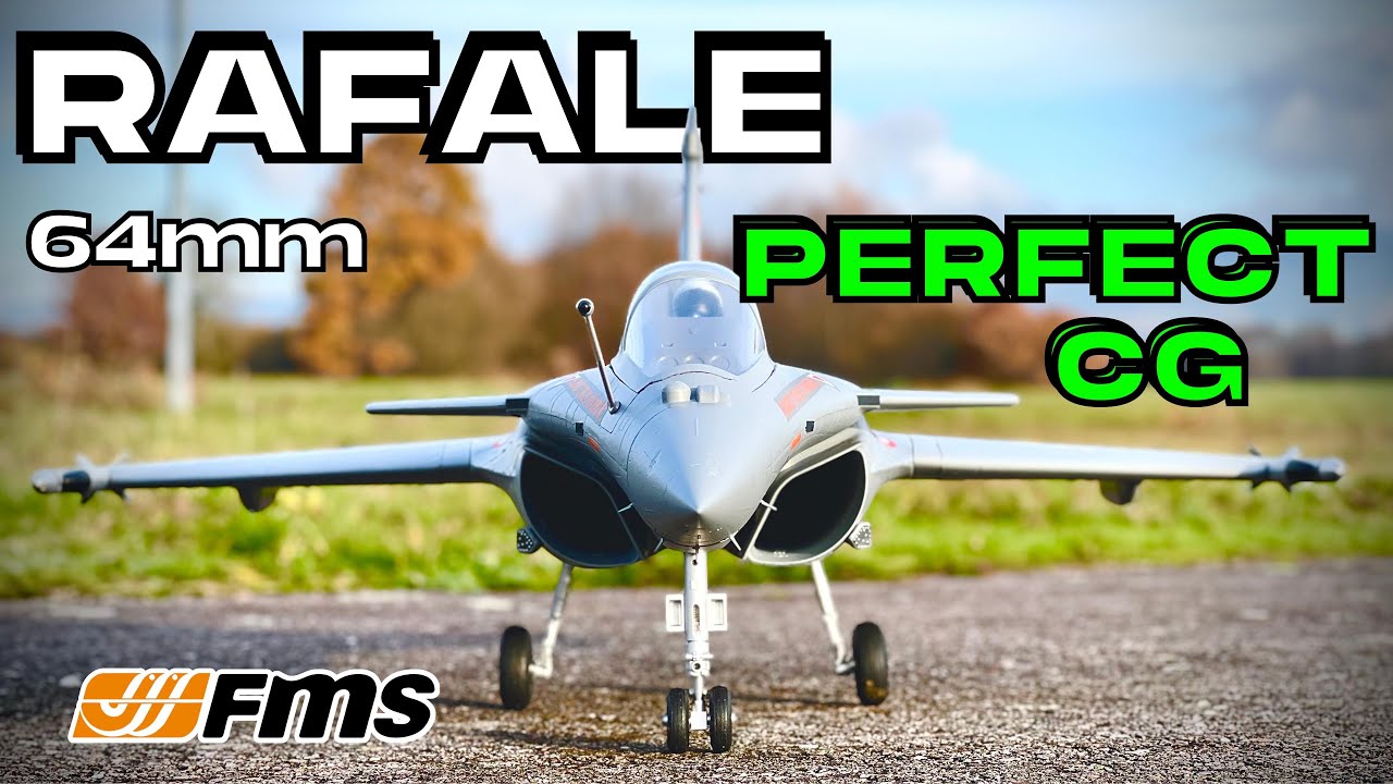 PERFECT CG 🤩 • FMS Rafale 64mm EDF Jet RC PLANE • (English/Français 4K 60fps)