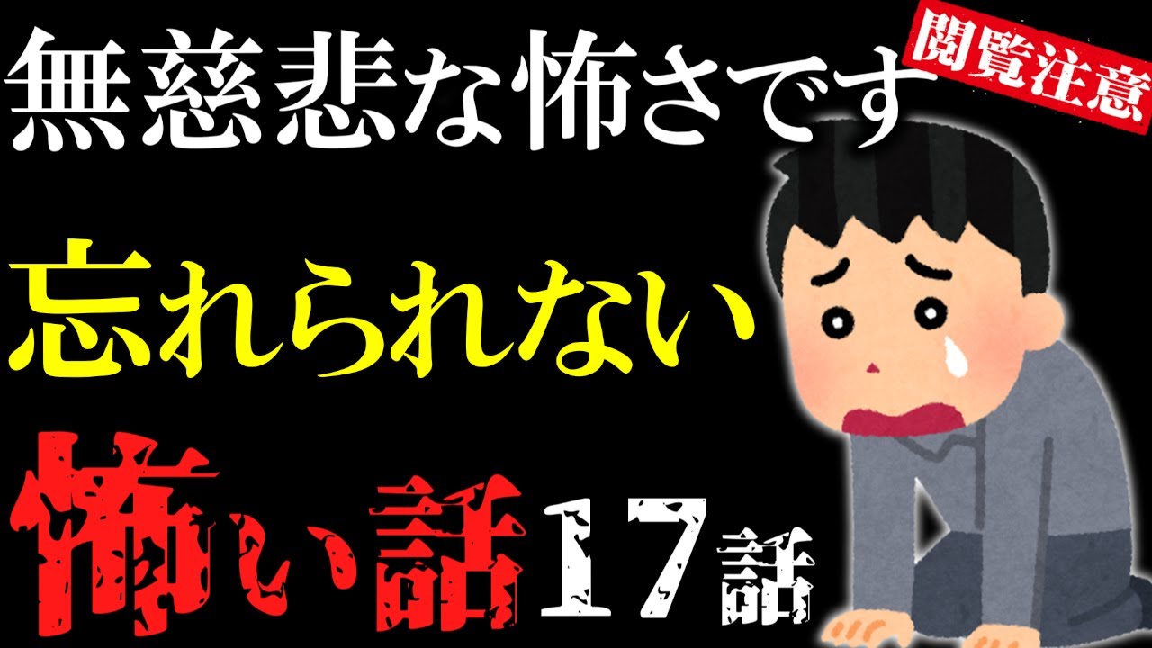 【怖い話総集編12】苦手な方は見ないで！無慈悲な怖い話17話【閲覧注意】【作業用】【睡眠用】