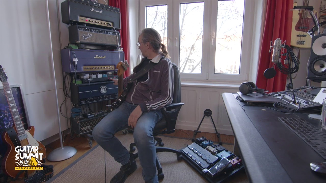 Jörg Sander (Udo Lindenberg/Jan Delay): Studio Tour & guitar recording @ Guitar Summit Web Camp 2020