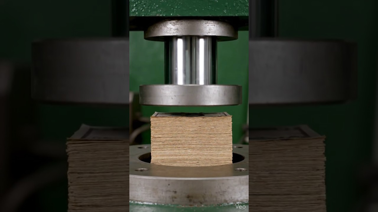 💥 Hydraulic Press vs Old Currency Notes 💸 – Shocking Destruction!