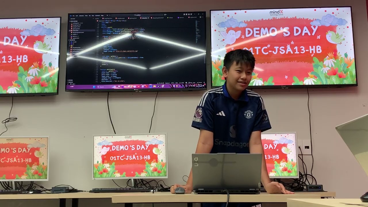 Thuyết trình cuối khoá của Thế Thiện JSA13 (Web Developer Advanced) tại MindX Trường Chinh