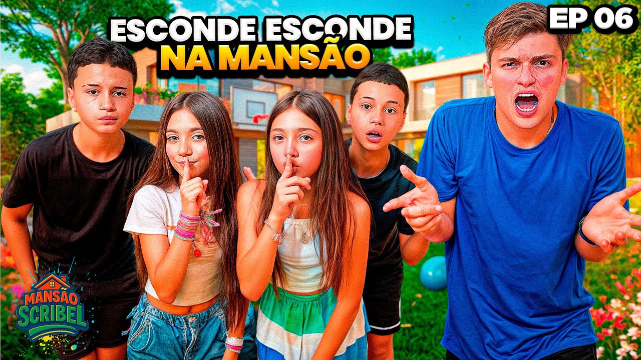 OS GÊMEOS ANTÔNIO E JP SE ESCONDERAM COM A LARA E SOPHIA NO ESCONDE ESCONDE DA MANSÃO•irmãos scribel