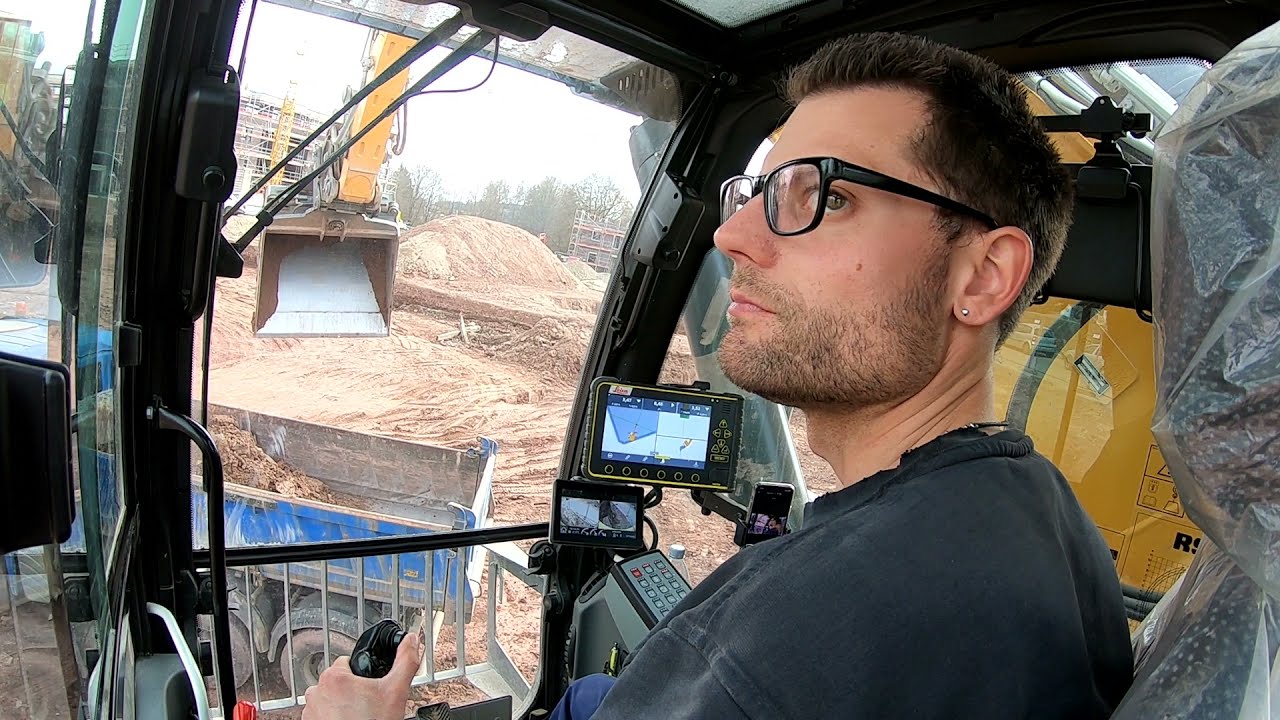 Liebherr R926 G8 Baugrube ausheben LKW Laden Teil 1 Leica, GoPro, Cabview, #Baggerfahrer Koppi