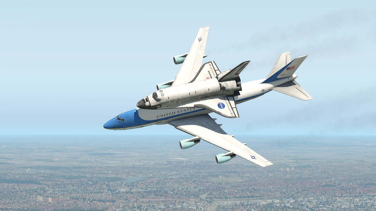 Air Force One VC-25 Carry Space Shuttle Emergency Landing | X-Plane 11