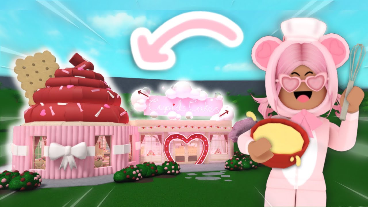 i built a VALENTINES BAKERY in bloxburg