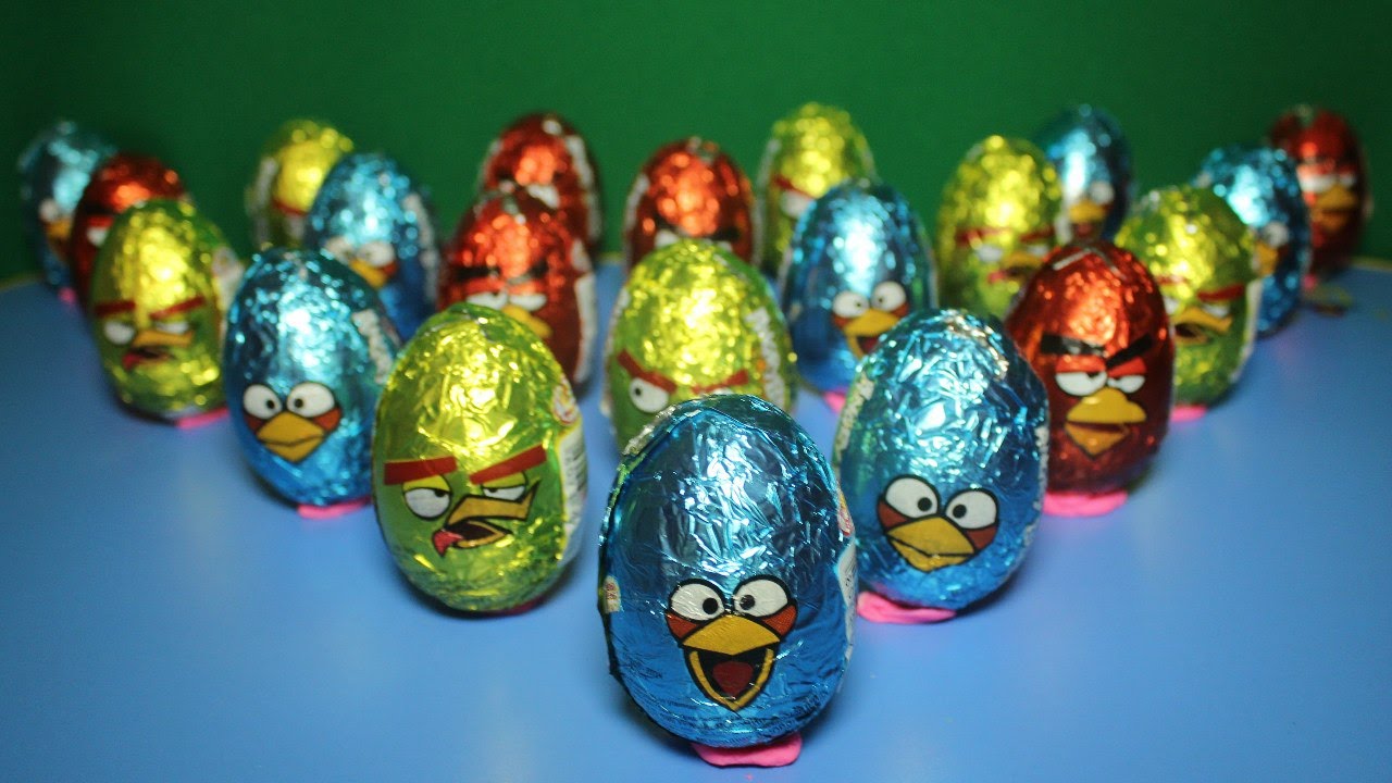 21 Surprise Eggs Angry Birds Frozen Chocolate Eggs