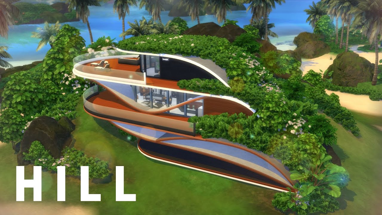 HOUSE IN A HILL | The Sims 4 Speed Build | NOCC
