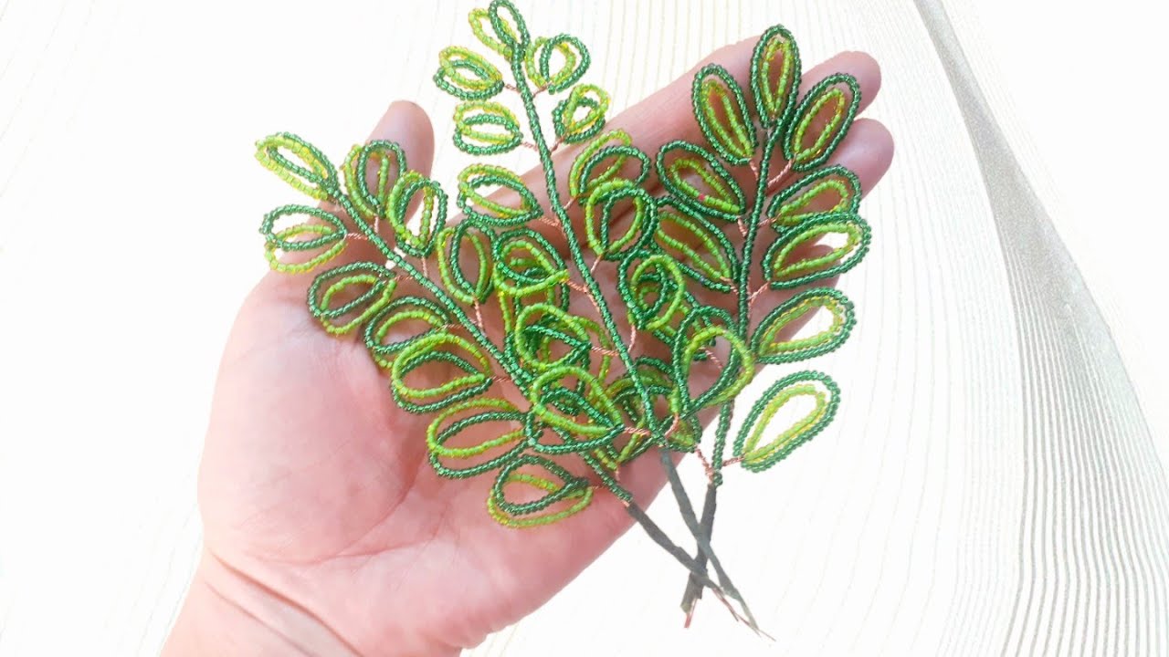 🌿ДЕКОРАТИВНЫЕ ВЕТОЧКИ ИЗ БИСЕРА МК DECORATIVE BRANCHES FROM BEADED MK🌿