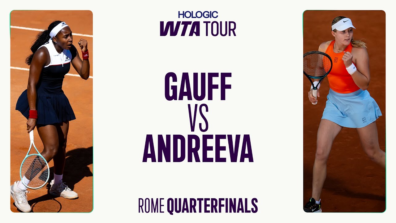 Coco Gauff vs. Mirra Andreeva | 2025 Rome Quarterfinal | WTA Match Highlights