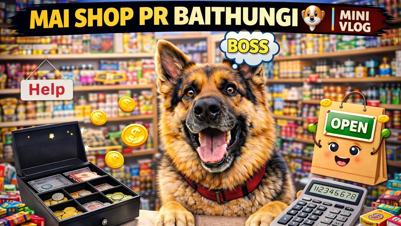 Mai shop pr baithungi 🐶 | Mini Vlog 