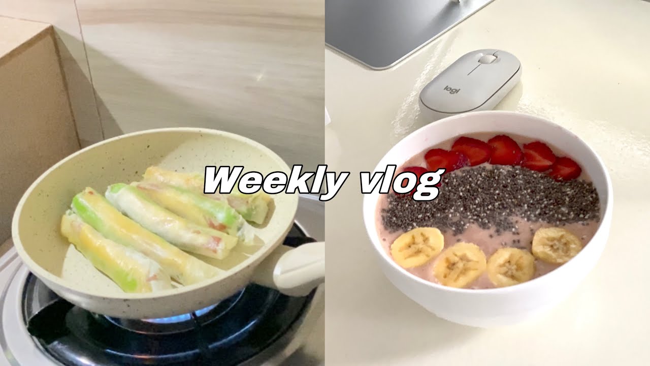 weekly vlog ph 🍓 smoothie bowl, cooking, lots of eating