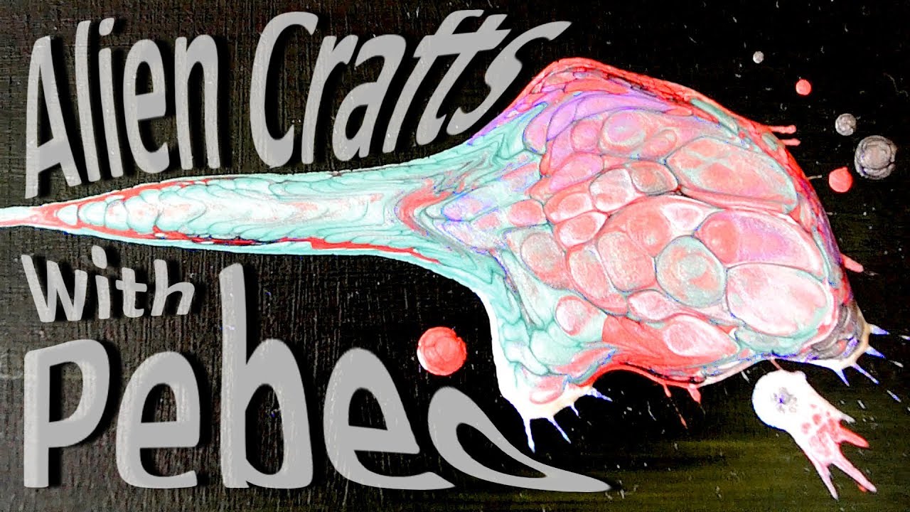 Pour Painting: Pebeo Fantasy Prisme paints, how to use artist tape and Alien crafts