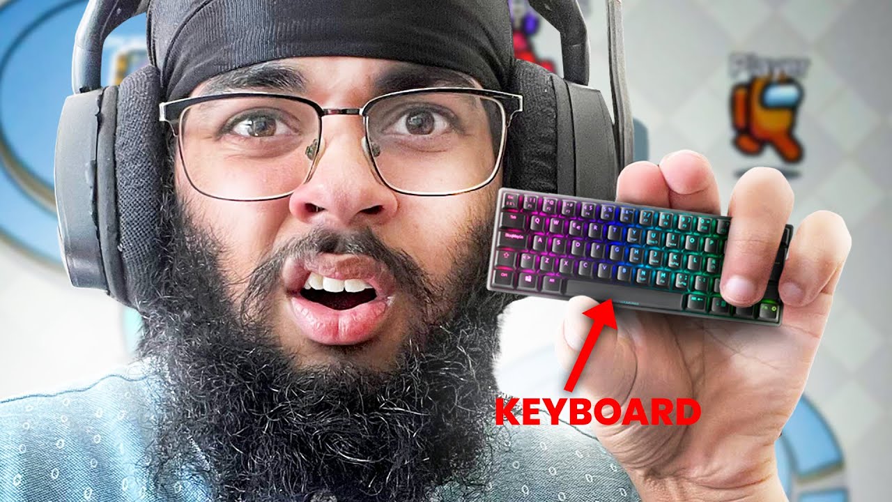 USING THE WORLDS SMALLEST KEYBOARD TO WIN AMONG US