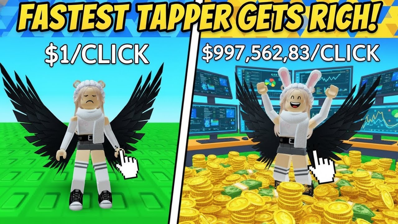 i tap with BILLION CASH in Tap to Get Rich Roblox