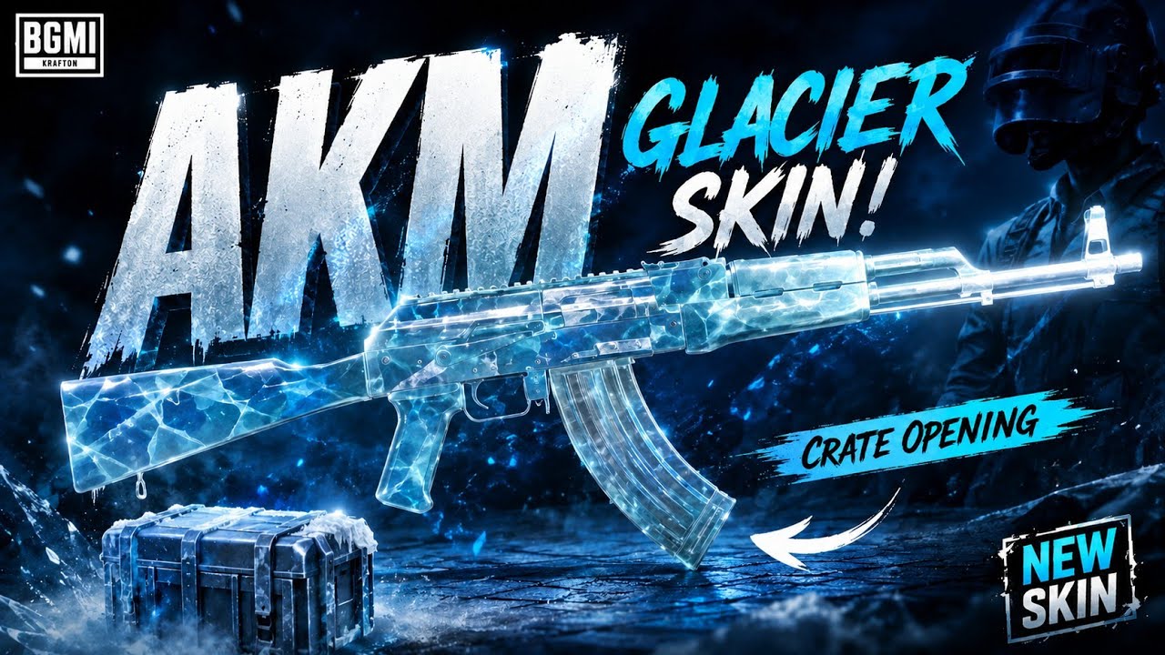 AKM GLACIER CRATE OPENING TRICK 🔥 | AKM GLACIER CRATE OPENING | AKM GLACIER TRICK 