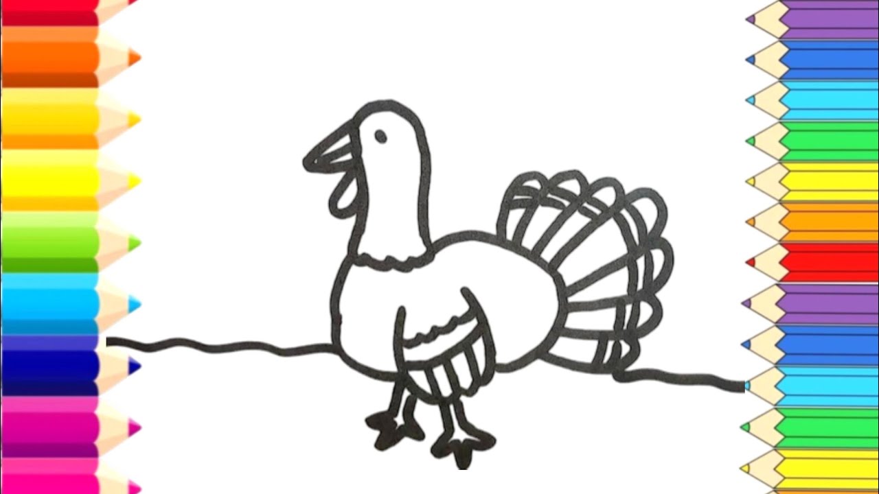 How to Draw a Cute Turkey Step by Step 