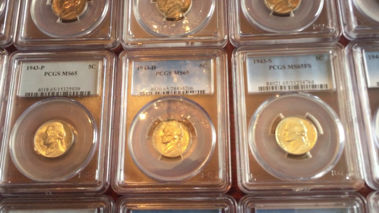 Jefferson Nickel Collection, PCGS MS65