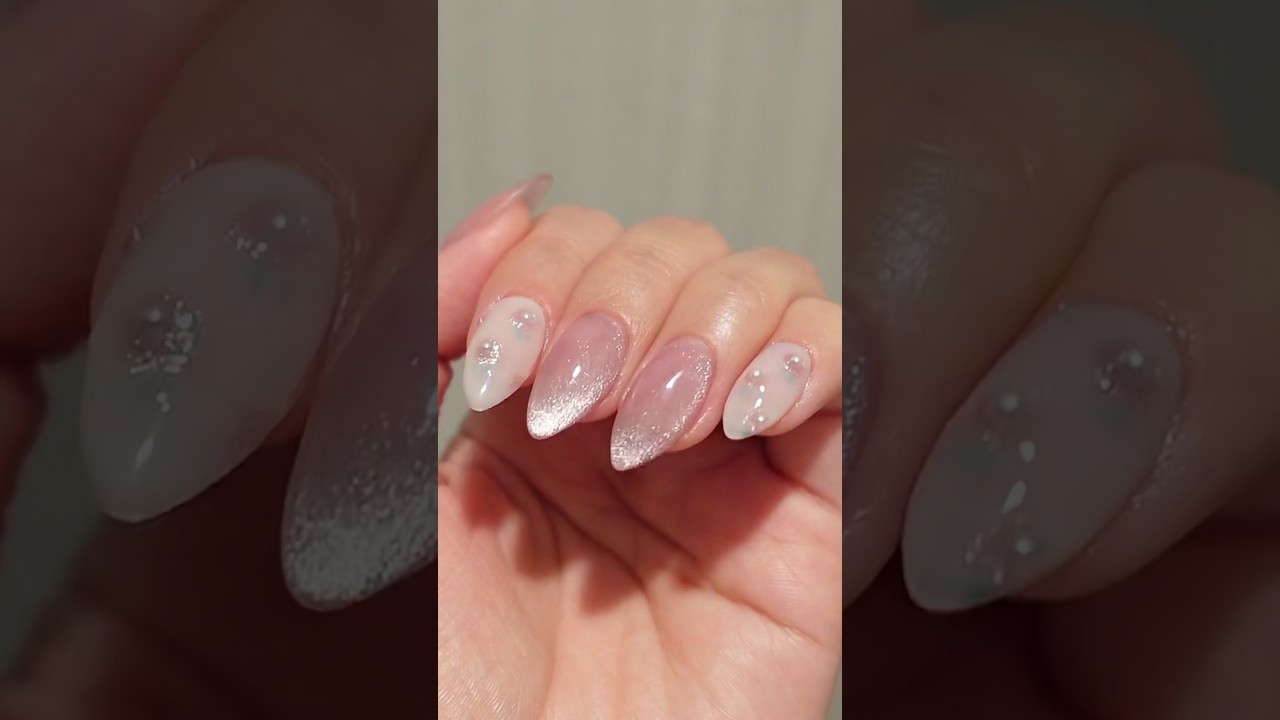 SHEIN＆ダイソーネイル🤍🧲 #ジェルネイル#セルフネイル#ネイル#ネイルデザイン#nails #SHEIN#nailtutorial #nailart #マグネットネイル