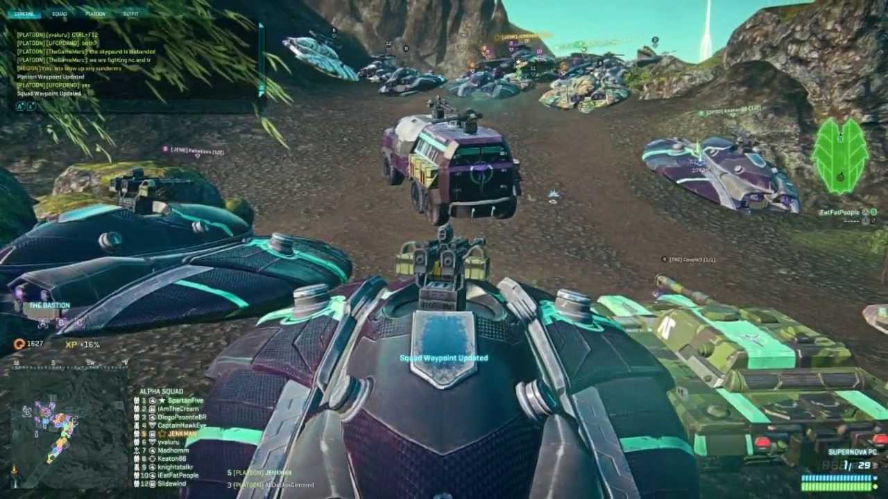Planetside 2 Massive Tank Battle HD (PS2 Huge Armor Column Assault VANU vs NC)