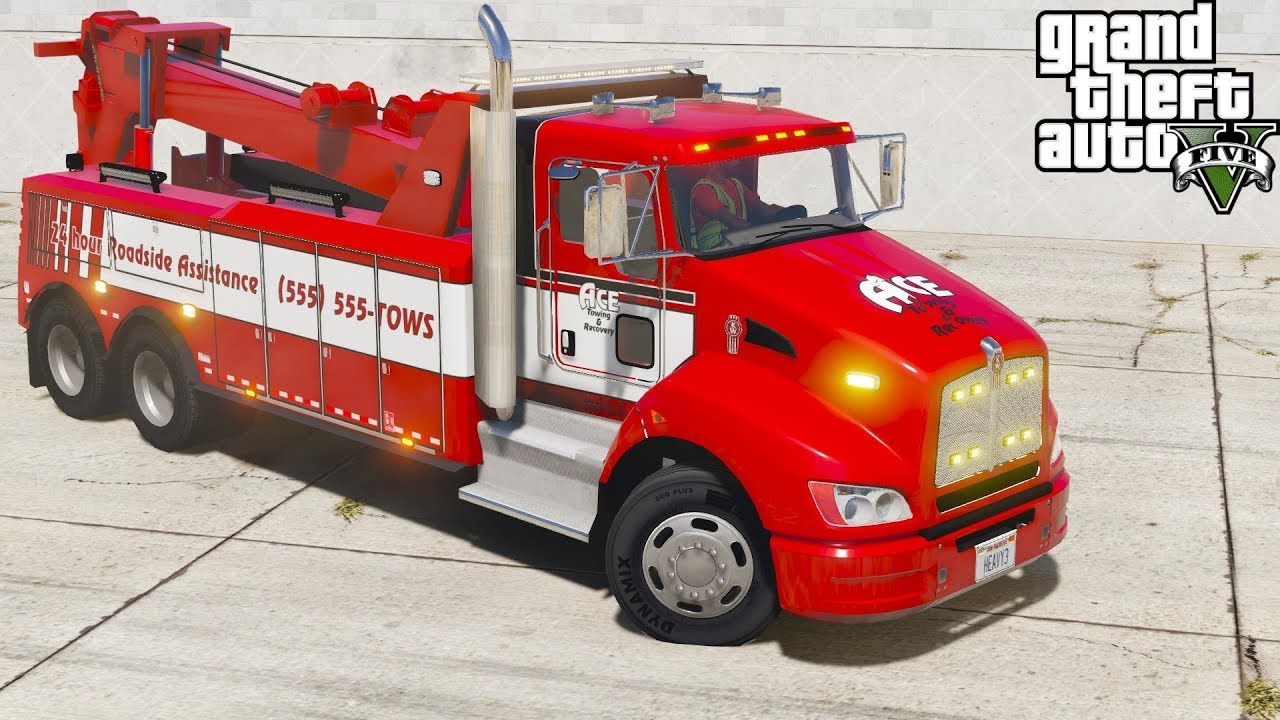 GTA 5 Real Life Mod #171 Adding A Brand New Kenworth T440 Heavy Duty Wrecker To My Tow Truck Company