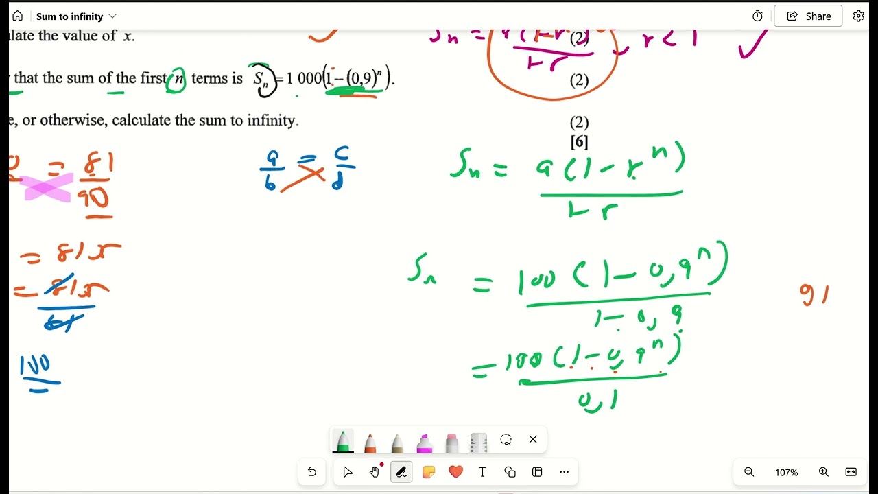 Sum to Infinity Part 5 Convergence
