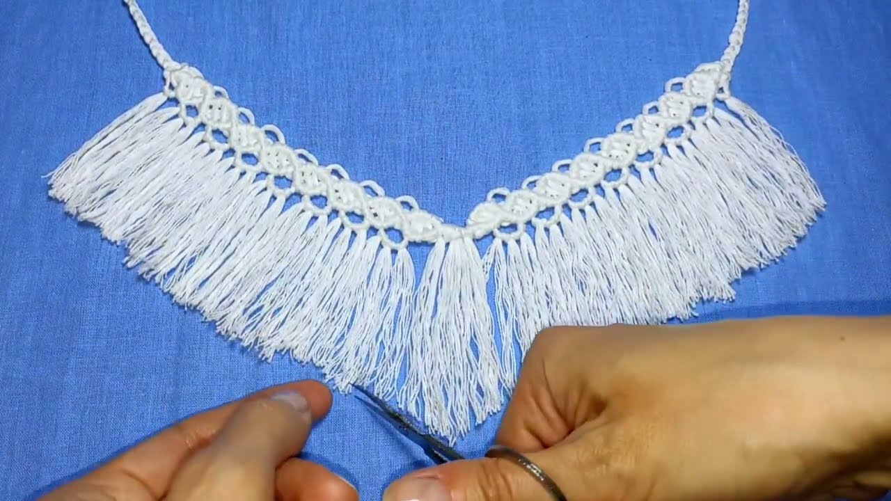 DIY macrame necklace 😍 boho jewelry, tutorial. I will slowly show you how to weave macrame pattern
