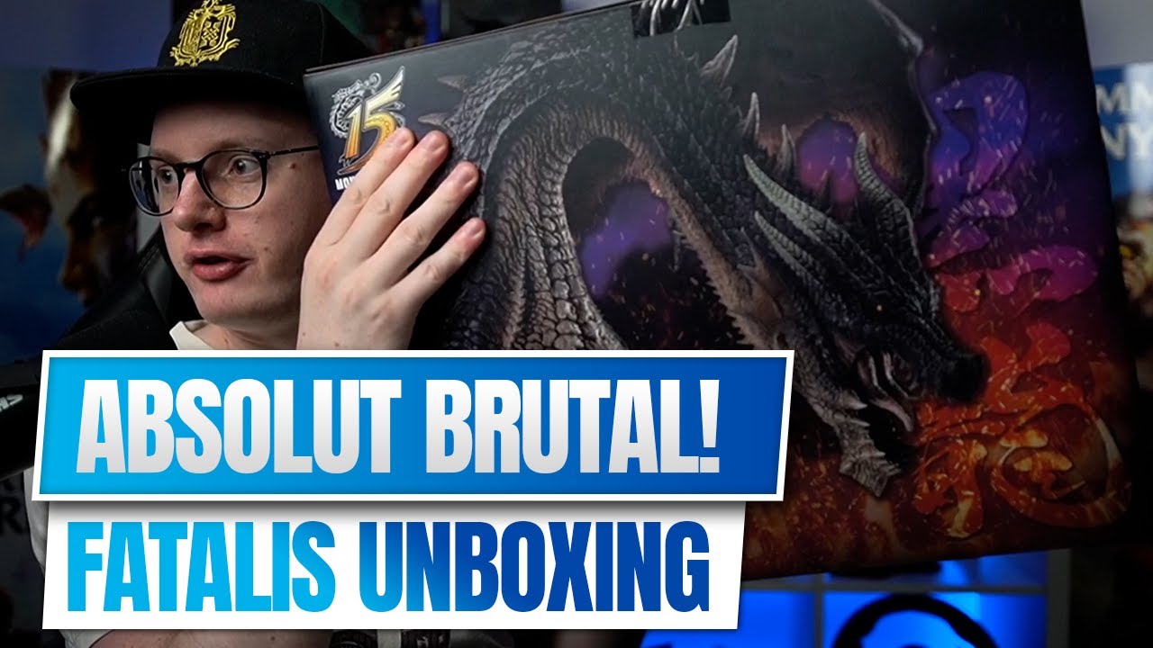 🥳 So feiert Capcom 15 Jahre Monster Hunter! Fatalis Statue Unboxing