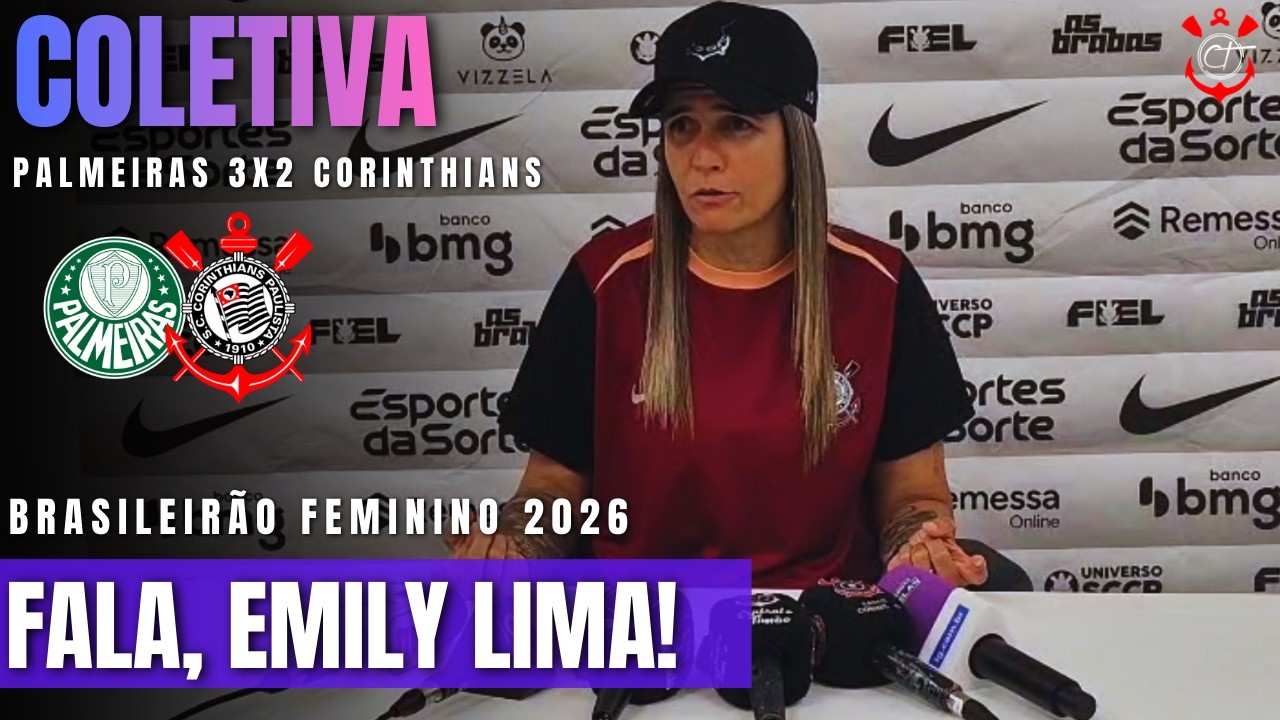 EMILY LIMA FALA EM COLETIVA APÓS DERROTA PARA O PALMEIRAS EM SUA ESTREIA NO COMANDO DAS BRABAS
