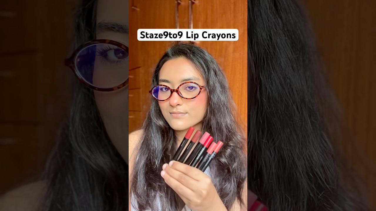 Staze 9to9 lip crayons #lipswatch #lipstickswatch #staze #lipcrayon #lipsticklover​⁠ #beauty