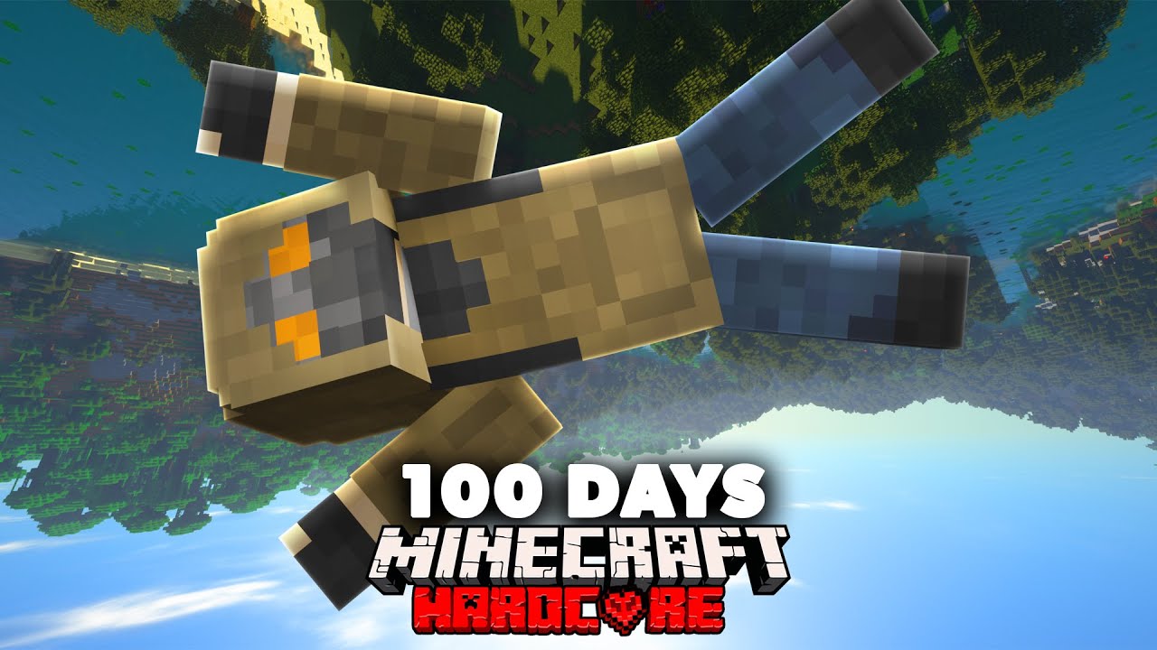100 Days in Hardcore Minecraft Upside Down