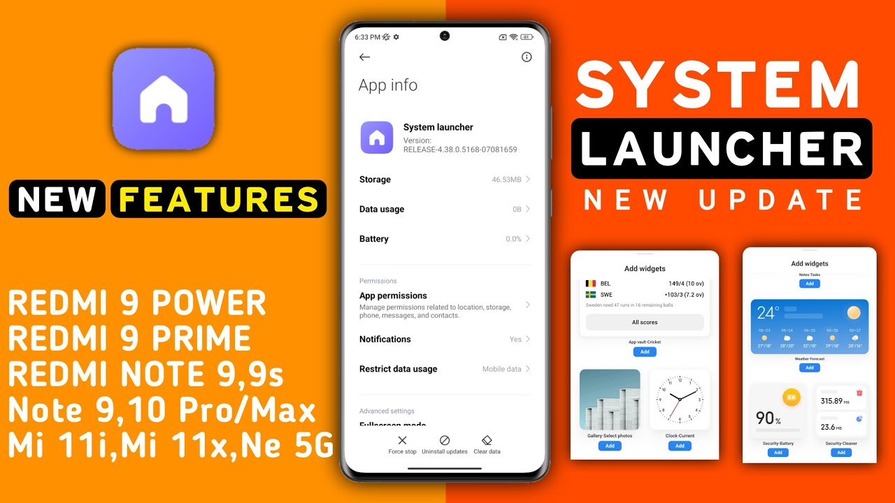 SYSTEM LAUNCHER 4.0 New Update Features Redmi Note 9,10 Pro/Max,9 Power,9 Prime,Note 8/Pro,8 #Redmi