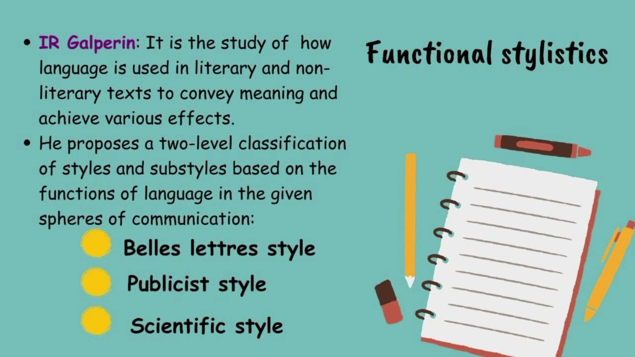 Stylistics | Definitions | Functional Stylistics