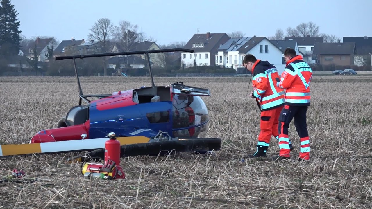 Exklusiv: Hubschrauberabsturz - 2 Verletzte an GSG 9 BPOL-Standort Sankt Augustin 18.02.25 + O-Töne