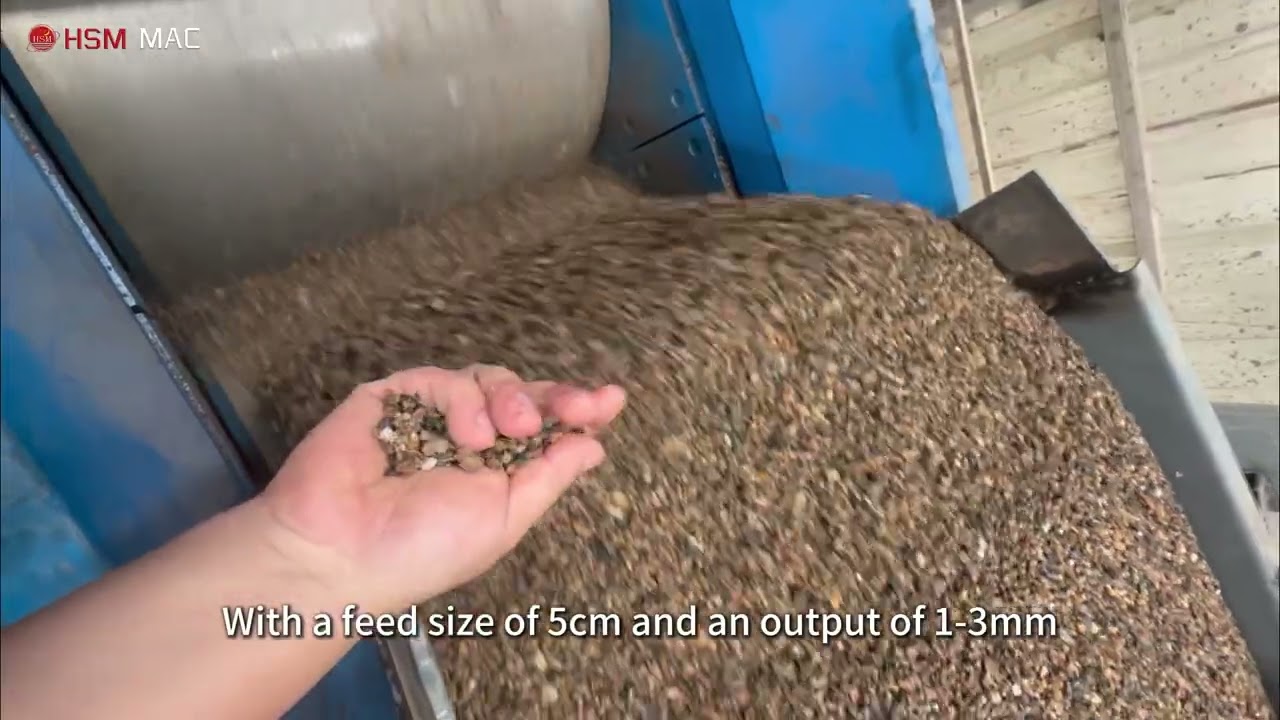 Uneven sand output? Adjust it with one touch on the Huashengming double roller crusher!
