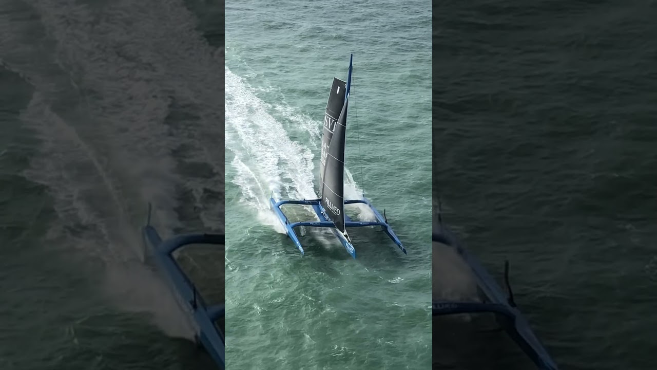 Ultim trimaran SVR-Lazartigue racing in the Transat Jacques Vabre
